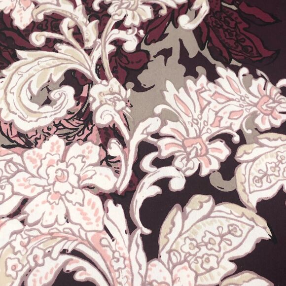 Fairy Grunge Floral AOP Top Blouse Women Burgundy 2XL Frayed Sleeves Boho Grunge - Picture 11 of 13